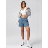 imageODODOS Womens Sweat Shorts 5quot Cotton French Terry High Waist Workout Casual Lounge Shorts with PocketsSteel Blue