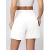 imageODODOS Womens Sweat Shorts 5quot Cotton French Terry High Waist Workout Casual Lounge Shorts with PocketsWhite