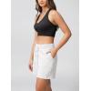 imageODODOS Womens Sweat Shorts 5quot Cotton French Terry High Waist Workout Casual Lounge Shorts with PocketsWhite Heather