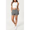 imageODODOS Womens Sweat Shorts Cotton French Terry Curved Hem Workout Casual Relaxed Lounge Shorts with PocketsCharcoal Heather