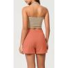imageODODOS Womens Sweat Shorts Cotton French Terry Curved Hem Workout Casual Relaxed Lounge Shorts with PocketsDusted Clay