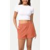 imageODODOS Womens Sweat Shorts Cotton French Terry Curved Hem Workout Casual Relaxed Lounge Shorts with PocketsDusted Clay