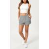 imageODODOS Womens Sweat Shorts Cotton French Terry Curved Hem Workout Casual Relaxed Lounge Shorts with PocketsGrey Heather
