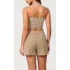 imageODODOS Womens Sweat Shorts Cotton French Terry Curved Hem Workout Casual Relaxed Lounge Shorts with PocketsIncense