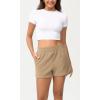 imageODODOS Womens Sweat Shorts Cotton French Terry Curved Hem Workout Casual Relaxed Lounge Shorts with PocketsIncense