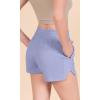 imageODODOS Womens Sweat Shorts Cotton French Terry Curved Hem Workout Casual Relaxed Lounge Shorts with PocketsJacaranda