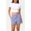 imageODODOS Womens Sweat Shorts Cotton French Terry Curved Hem Workout Casual Relaxed Lounge Shorts with PocketsJacaranda