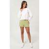 imageODODOS Womens Sweat Shorts Cotton French Terry Curved Hem Workout Casual Relaxed Lounge Shorts with PocketsMoss Green