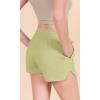 imageODODOS Womens Sweat Shorts Cotton French Terry Curved Hem Workout Casual Relaxed Lounge Shorts with PocketsMoss Green