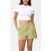 imageODODOS Womens Sweat Shorts Cotton French Terry Curved Hem Workout Casual Relaxed Lounge Shorts with PocketsMoss Green