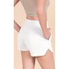 imageODODOS Womens Sweat Shorts Cotton French Terry Curved Hem Workout Casual Relaxed Lounge Shorts with PocketsWhite