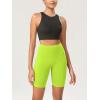 imageODODOS Womens Tummy Control Yoga Shorts 20 with Pockets High Waist Athletic Workout Shorts5quot  8quot  10quot InseamNeon Green Yellow