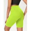 imageODODOS Womens Tummy Control Yoga Shorts 20 with Pockets High Waist Athletic Workout Shorts5quot  8quot  10quot InseamNeon Green Yellow
