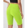 imageODODOS Womens Tummy Control Yoga Shorts 20 with Pockets High Waist Athletic Workout Shorts5quot  8quot  10quot InseamNeon Green Yellow