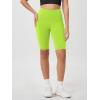 imageODODOS Womens Tummy Control Yoga Shorts 20 with Pockets High Waist Athletic Workout Shorts5quot  8quot  10quot InseamNeon Green Yellow