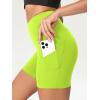 imageODODOS Womens Tummy Control Yoga Shorts 20 with Pockets High Waist Athletic Workout Shorts5quot  8quot  10quot InseamNeon Green Yellow