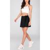 imageODODOS Wrap Skorts for Women Builtin Shorts High Waist Tennis Skirts with Pockets for Casual Athletic GolfBlack