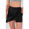 imageODODOS Wrap Skorts for Women Builtin Shorts High Waist Tennis Skirts with Pockets for Casual Athletic GolfBlack