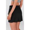 imageODODOS Wrap Skorts for Women Builtin Shorts High Waist Tennis Skirts with Pockets for Casual Athletic GolfBlack