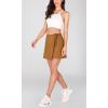 imageODODOS Wrap Skorts for Women Builtin Shorts High Waist Tennis Skirts with Pockets for Casual Athletic GolfBrown