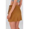 imageODODOS Wrap Skorts for Women Builtin Shorts High Waist Tennis Skirts with Pockets for Casual Athletic GolfBrown