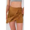 imageODODOS Wrap Skorts for Women Builtin Shorts High Waist Tennis Skirts with Pockets for Casual Athletic GolfBrown