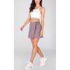 imageODODOS Wrap Skorts for Women Builtin Shorts High Waist Tennis Skirts with Pockets for Casual Athletic GolfChalk Violet