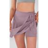 imageODODOS Wrap Skorts for Women Builtin Shorts High Waist Tennis Skirts with Pockets for Casual Athletic GolfChalk Violet