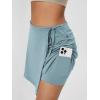 imageODODOS Wrap Skorts for Women Builtin Shorts High Waist Tennis Skirts with Pockets for Casual Athletic GolfChambray