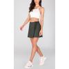 imageODODOS Wrap Skorts for Women Builtin Shorts High Waist Tennis Skirts with Pockets for Casual Athletic GolfCharcoal