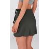 imageODODOS Wrap Skorts for Women Builtin Shorts High Waist Tennis Skirts with Pockets for Casual Athletic GolfCharcoal