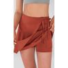 imageODODOS Wrap Skorts for Women Builtin Shorts High Waist Tennis Skirts with Pockets for Casual Athletic GolfCinnamon