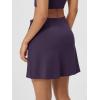 imageODODOS Wrap Skorts for Women Builtin Shorts High Waist Tennis Skirts with Pockets for Casual Athletic GolfDark Purple