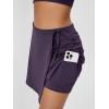 imageODODOS Wrap Skorts for Women Builtin Shorts High Waist Tennis Skirts with Pockets for Casual Athletic GolfDark Purple