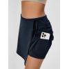 imageODODOS Wrap Skorts for Women Builtin Shorts High Waist Tennis Skirts with Pockets for Casual Athletic GolfDeep Navy
