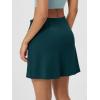 imageODODOS Wrap Skorts for Women Builtin Shorts High Waist Tennis Skirts with Pockets for Casual Athletic GolfForest Teal