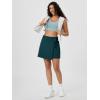 imageODODOS Wrap Skorts for Women Builtin Shorts High Waist Tennis Skirts with Pockets for Casual Athletic GolfForest Teal