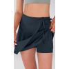 imageODODOS Wrap Skorts for Women Builtin Shorts High Waist Tennis Skirts with Pockets for Casual Athletic GolfNavy