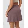 imageODODOS Wrap Skorts for Women Builtin Shorts High Waist Tennis Skirts with Pockets for Casual Athletic GolfPurple Taupe