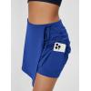 imageODODOS Wrap Skorts for Women Builtin Shorts High Waist Tennis Skirts with Pockets for Casual Athletic GolfRoyal Blue