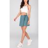 imageODODOS Wrap Skorts for Women Builtin Shorts High Waist Tennis Skirts with Pockets for Casual Athletic GolfSteel Blue
