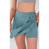 imageODODOS Wrap Skorts for Women Builtin Shorts High Waist Tennis Skirts with Pockets for Casual Athletic GolfSteel Blue