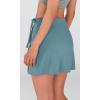 imageODODOS Wrap Skorts for Women Builtin Shorts High Waist Tennis Skirts with Pockets for Casual Athletic GolfSteel Blue