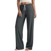 imageODODOS Womens Straight Leg Pants Ultra Soft Stratum Tech Relaxed Casual Pajama Lounge Pants with Pockets29 InseamCharcoal Heather