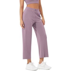 imageODODOS Womens Modal Soft Wide Leg Pants with Pockets Adjustable Shockcord High Waist Casual Lounge Pants272931quot InseamTaro Purple