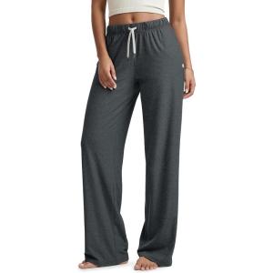 imageODODOS Womens Straight Leg Pants Ultra Soft Stratum Tech Relaxed Casual Pajama Lounge Pants with Pockets29 InseamCharcoal Heather