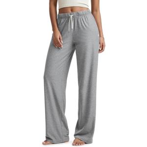 imageODODOS Womens Straight Leg Pants Ultra Soft Stratum Tech Relaxed Casual Pajama Lounge Pants with Pockets29 InseamGrey Heather