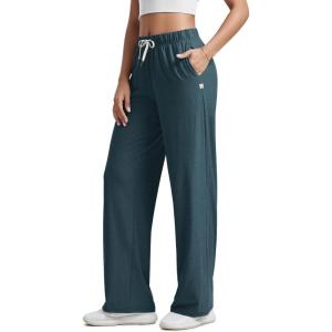 imageODODOS Womens Straight Leg Pants Ultra Soft Stratum Tech Relaxed Casual Pajama Lounge Pants with Pockets29 InseamNavy Heather