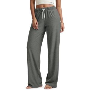 imageODODOS Womens Straight Leg Pants Ultra Soft Stratum Tech Relaxed Casual Pajama Lounge Pants with Pockets29 InseamSmoke Heather