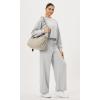 imageODODOS 20L Crossbody Tote Bag Large Capacity Lightweight Hobo Shoulder Sling Bags for Gym Shopping Beach TravelStone Gray